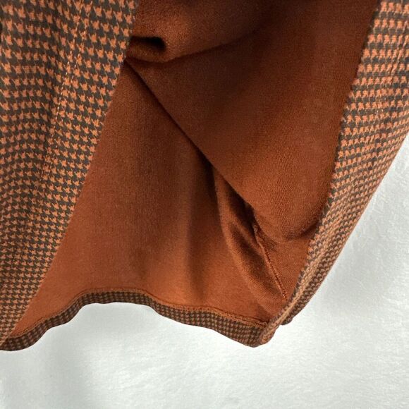 Bryn Walker Damien Long Sleeve Houndstooth Siro Rayon Tunic Top Womens Size L - Picture 8 of 12